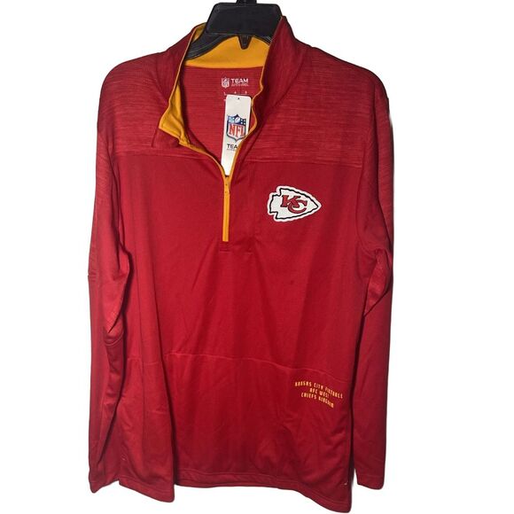 Fanatics Other - MEN'S NFL Kansas City Chiefs Red 1/4 ZIP Fanatics Licensed Large Lightweight